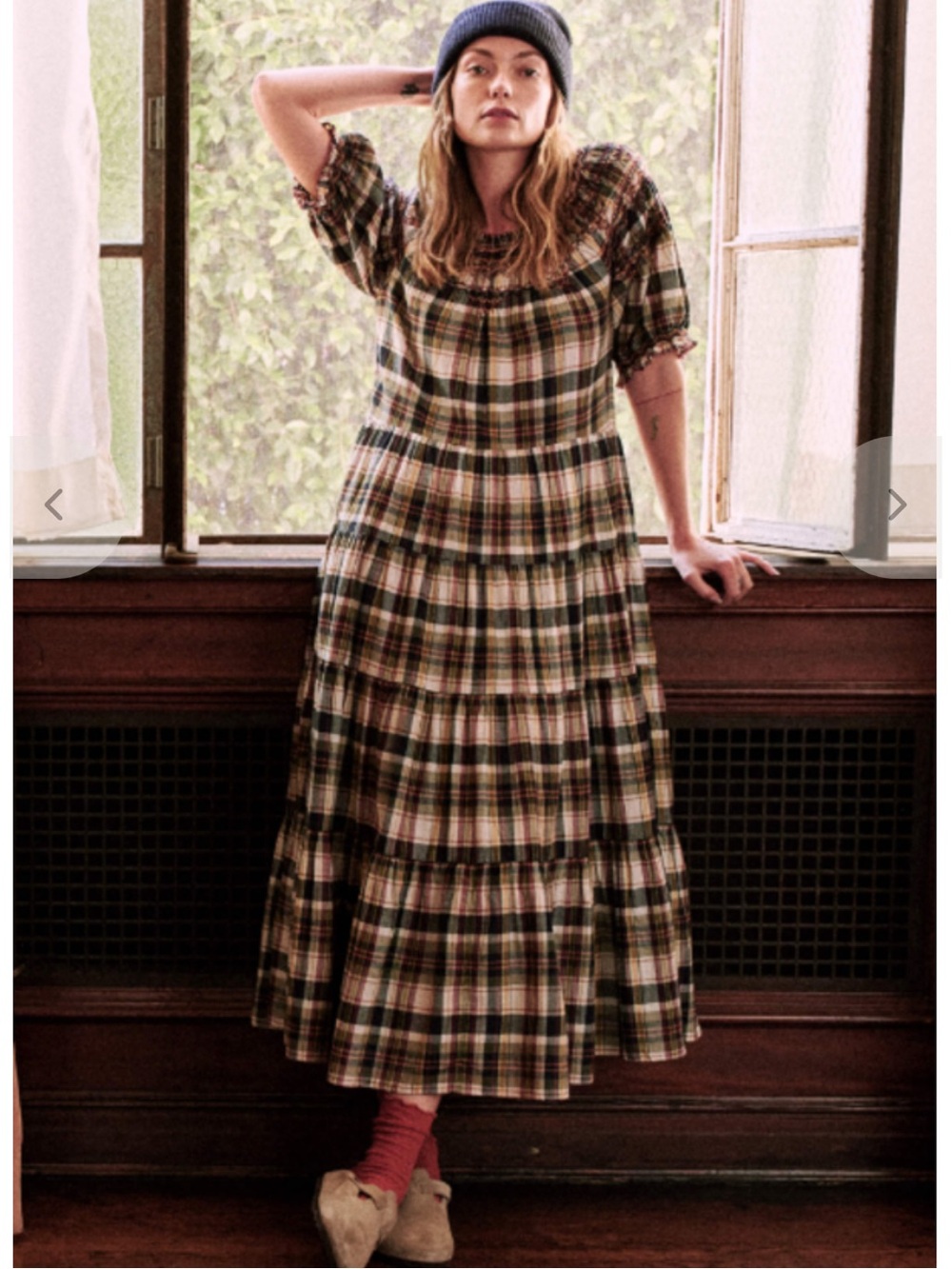 THE GREAT. The Seaglass Plaid Dress